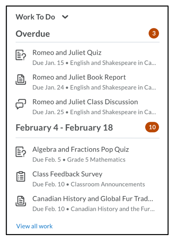 Due Date Tracker Widget Image