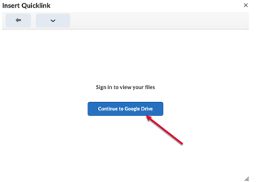 Click Continue to Google Drive