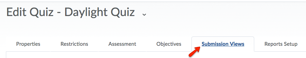Select the Submission Views tab.
