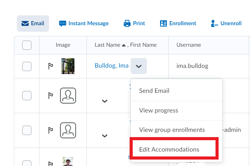 click on edit accommodations
