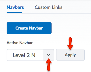 Select an existing navigation bar. Click Apply.