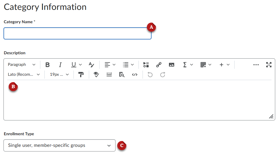 category information