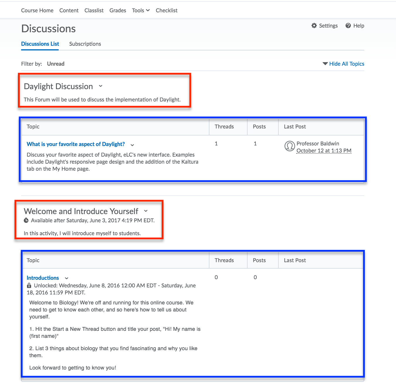 Discussion Terminology