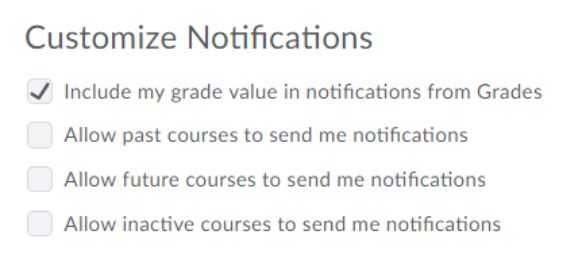 Customize notifications