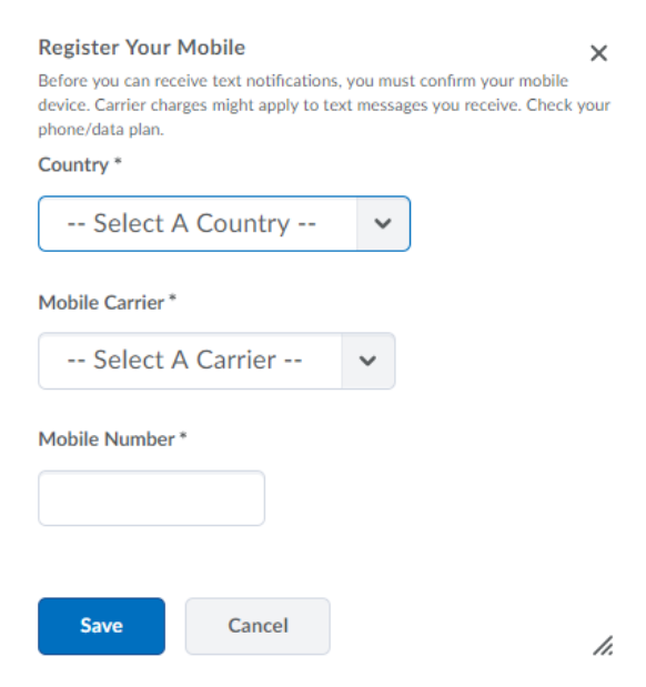 Register mobile phone