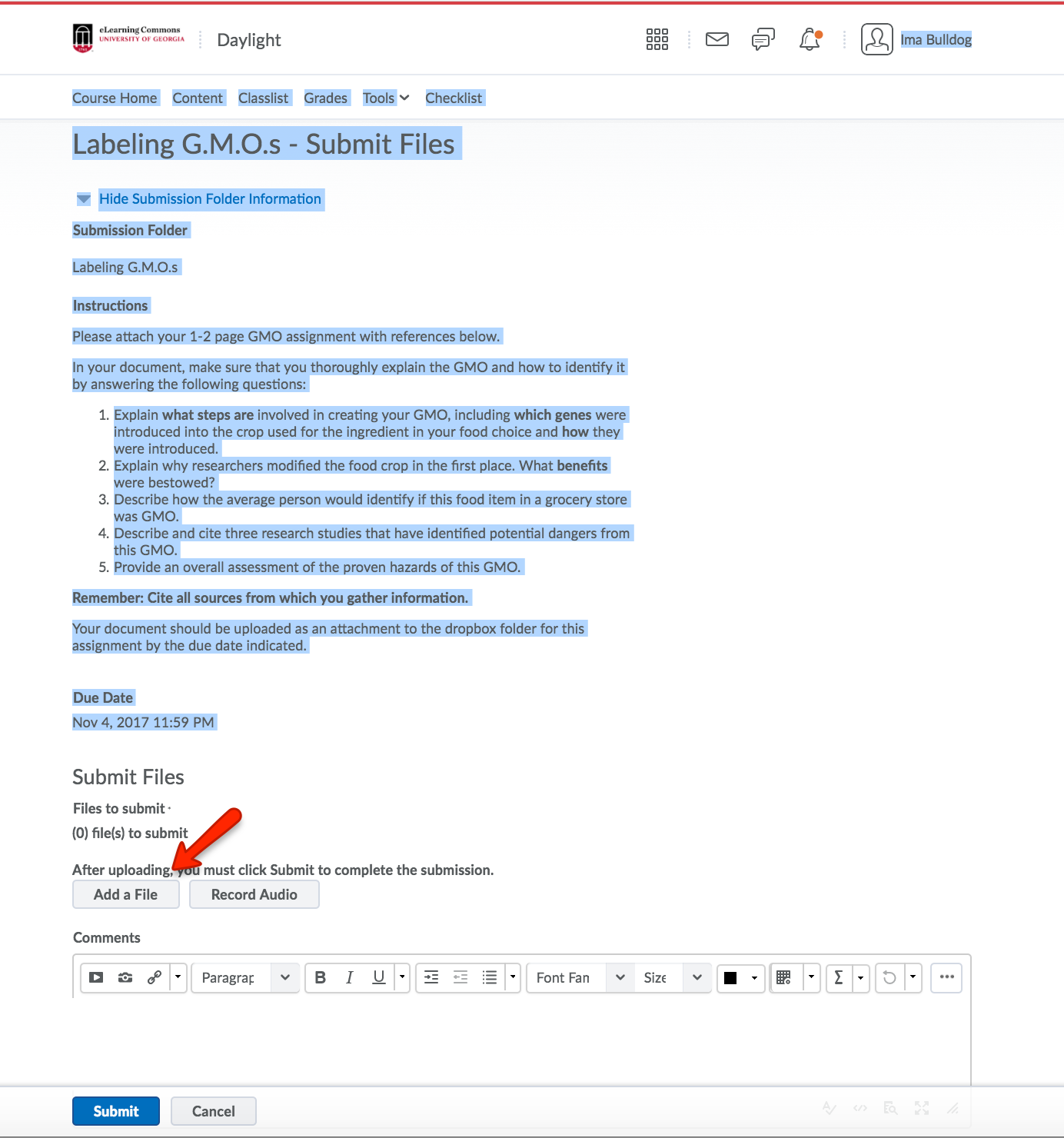Assignments for Students - eLearning Commons